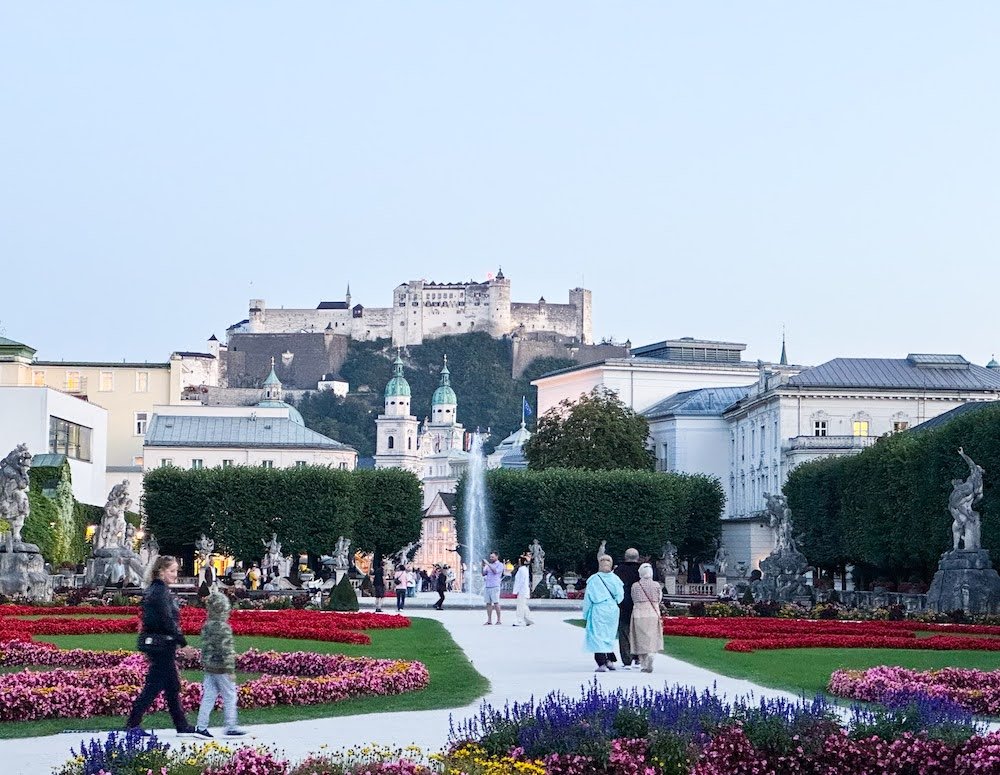 the gardens in Mirabell Salzburg