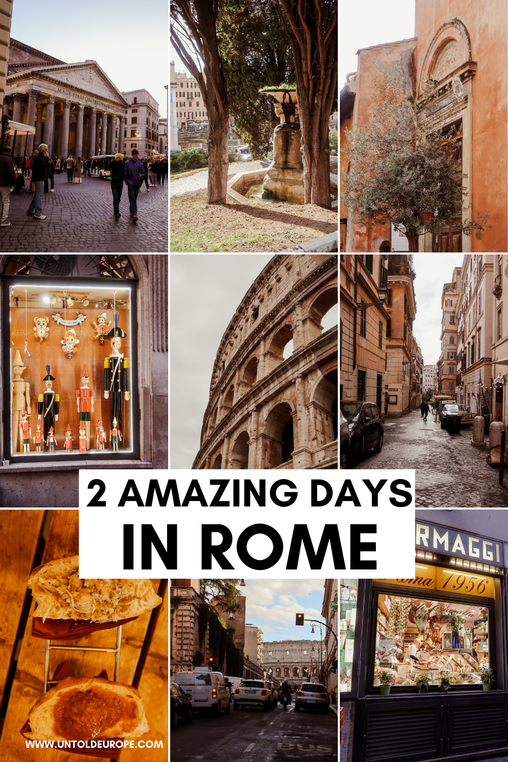 Two days in Rome! Some of the best things to see and do when you visit Rome, especially for the first time.